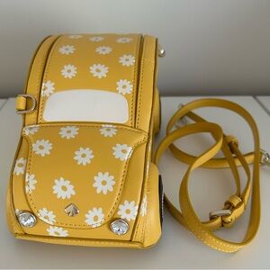 Kate Spade Yellow Floral Car-Shaped Crossbody Bag